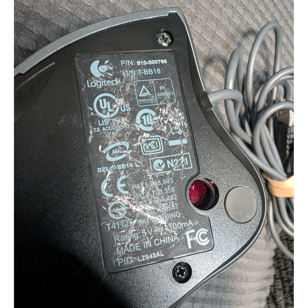 Logitech TrackMan Marble Wired Trackball Mouse - Model T-BB18